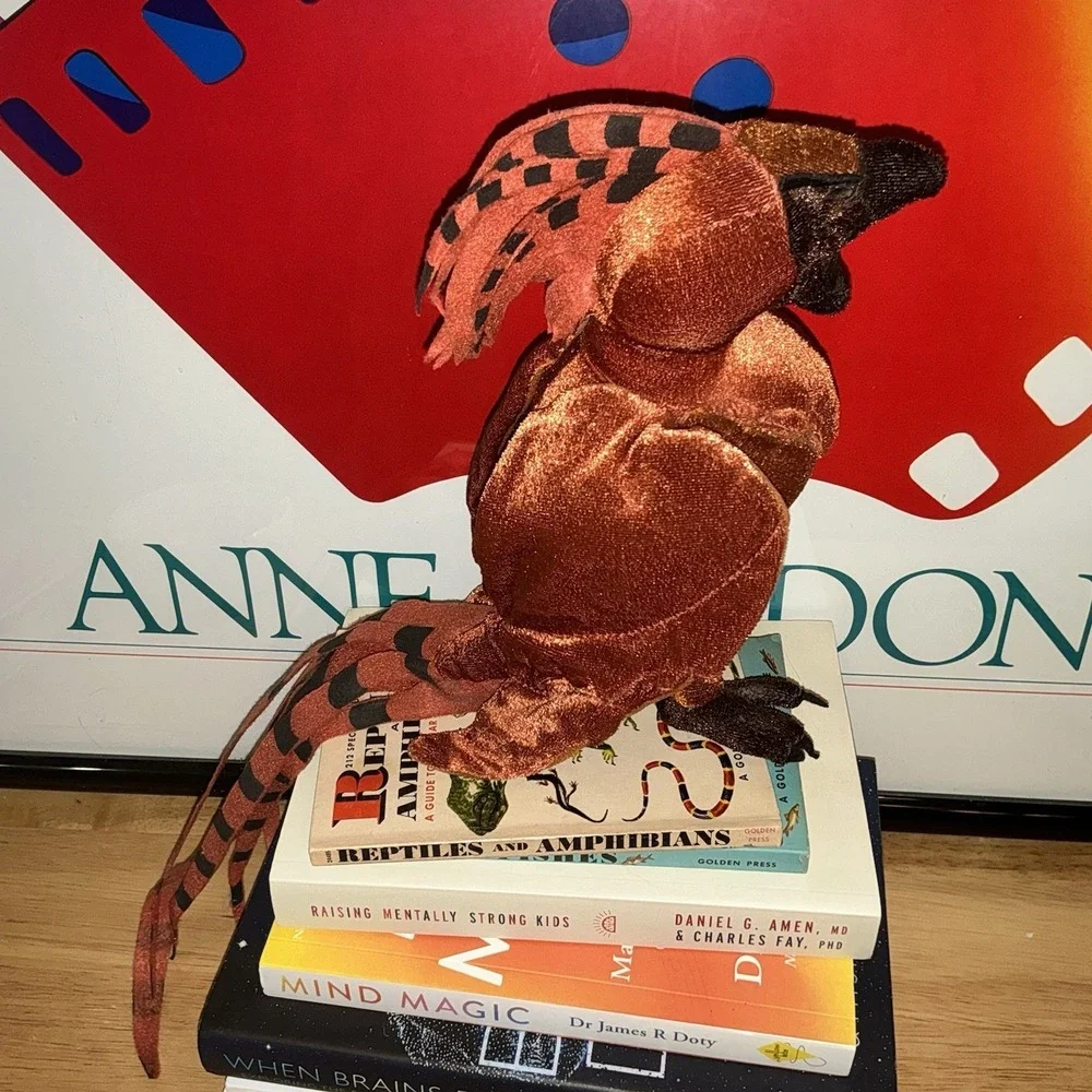 Harry Potter Fawkes Phoenix Plush Shiny long tail feathers with tags 10